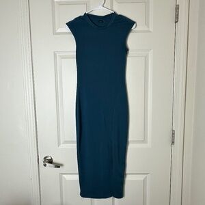 SHEIN Teal Bodycon‎ Midi Dress Women Size XS